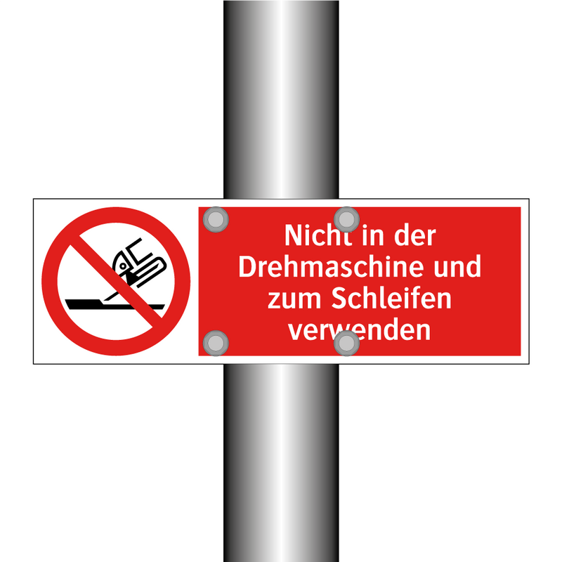 Nicht in der Drehmaschine und zum Schleifen verwenden