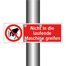 Nicht in die laufende Maschine greifen