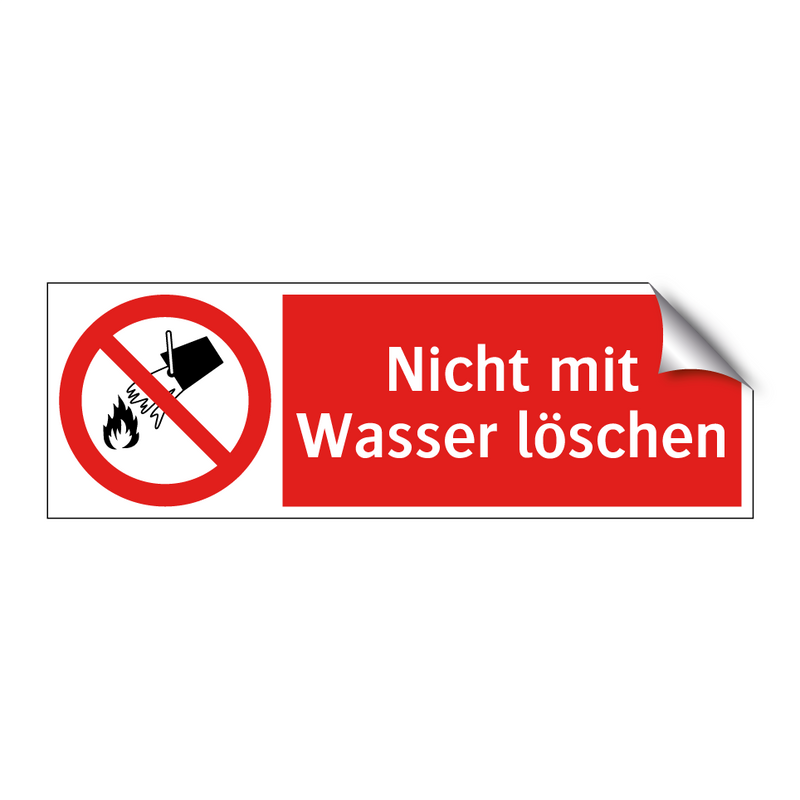 Nicht mit Wasser löschen