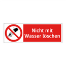 Nicht mit Wasser löschen