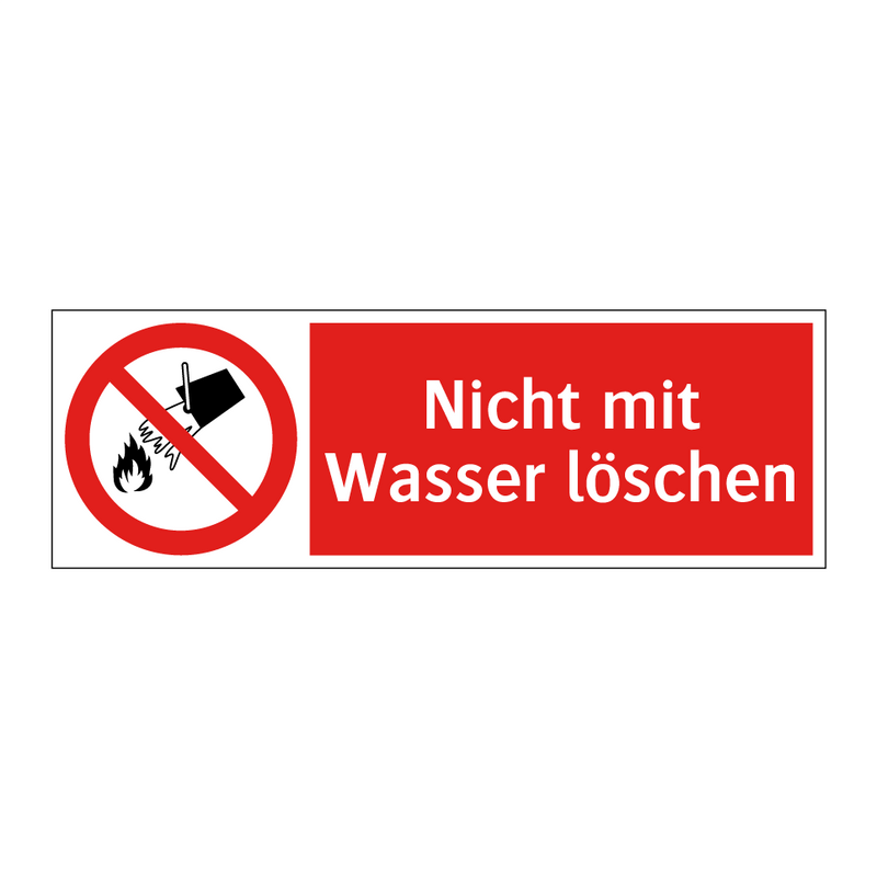 Nicht mit Wasser löschen