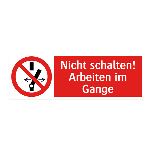 Nicht schalten! Arbeiten im Gange