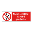 Nicht schalten! Es wird gearbeitet