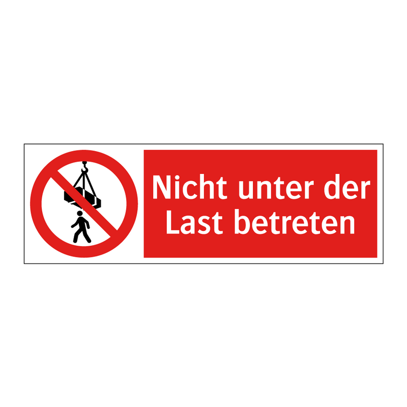 Nicht unter der Last betreten