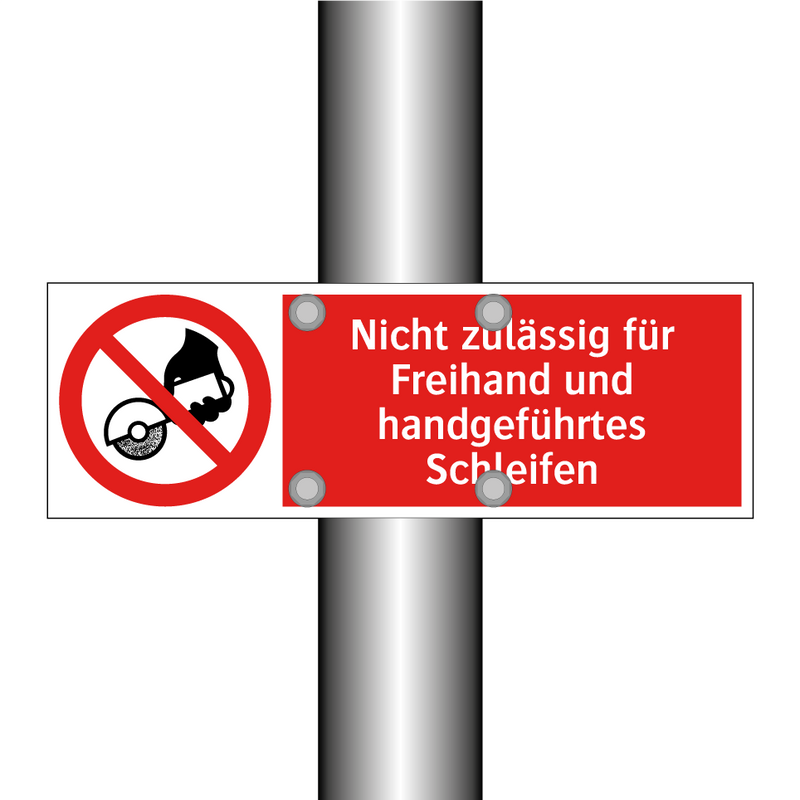 Nicht zulässig für Freihand und handgeführtes Schleifen