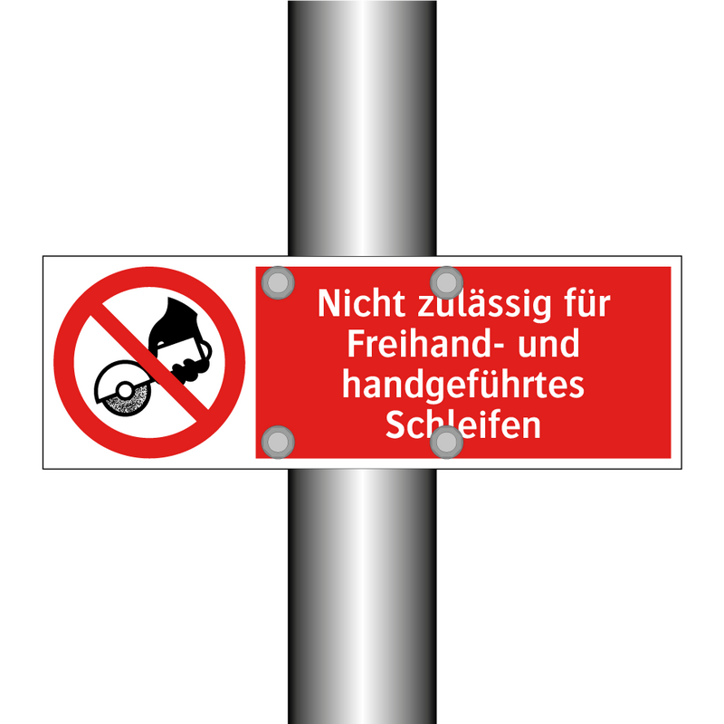 Nicht zulässig für Freihand- und handgeführtes Schleifen