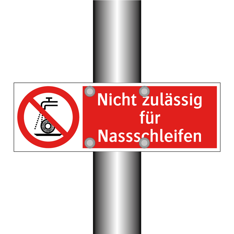 Nicht zulässig für Nassschleifen