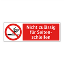 Nicht zulässig für Seiten- schleifen