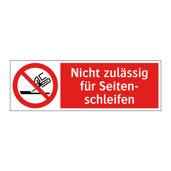 Nicht zulässig für Seiten- schleifen