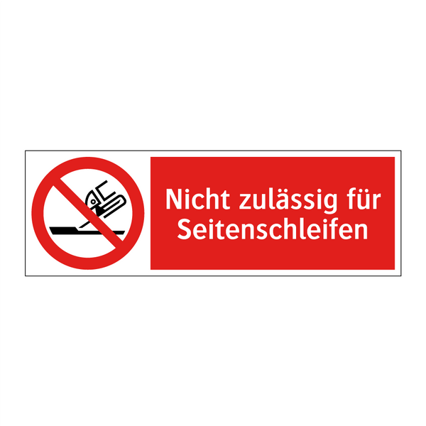Nicht zulässig für Seitenschleifen