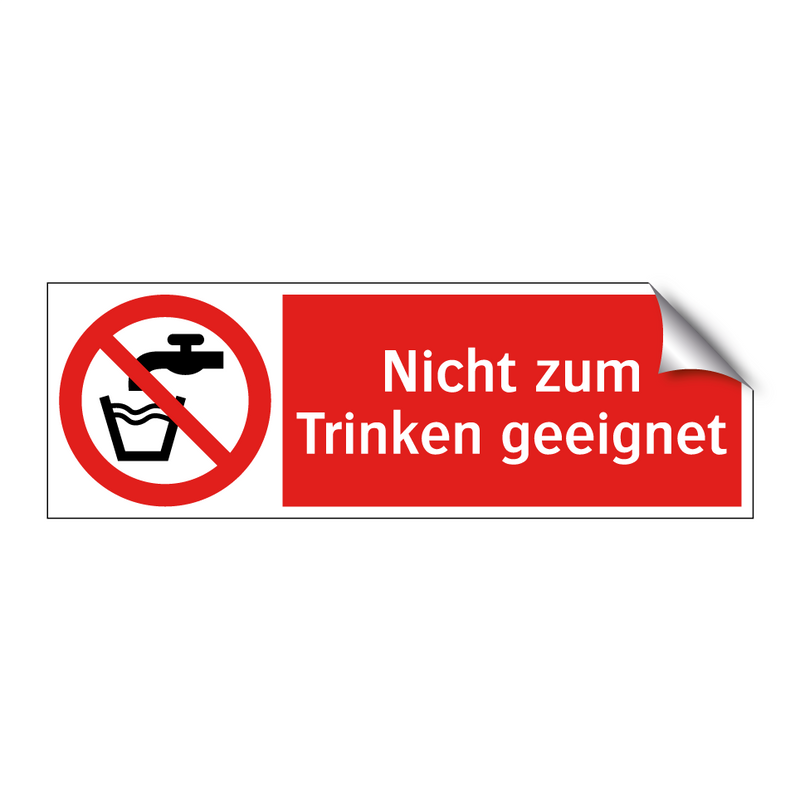 Nicht zum Trinken geeignet