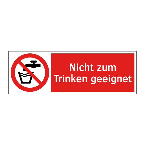 Nicht zum Trinken geeignet