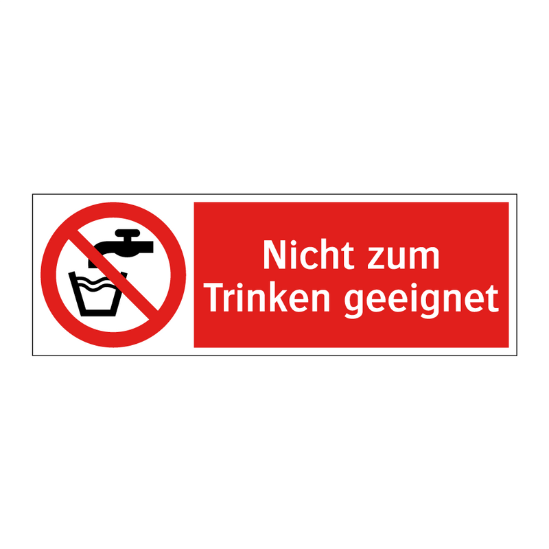 Nicht zum Trinken geeignet