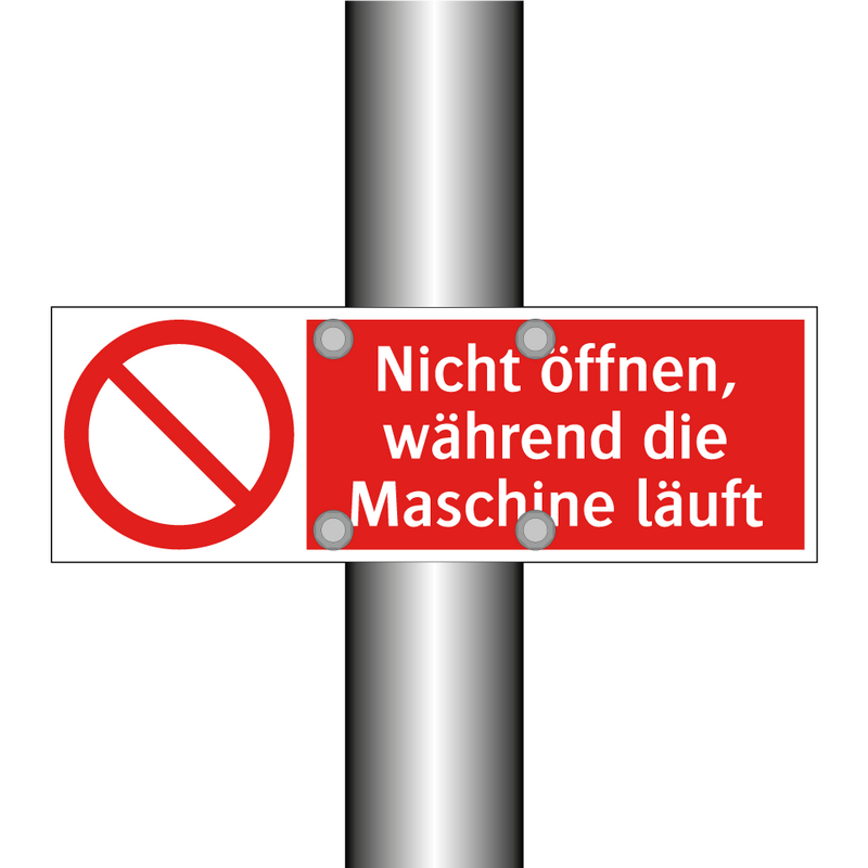 Nicht öffnen, während die Maschine läuft