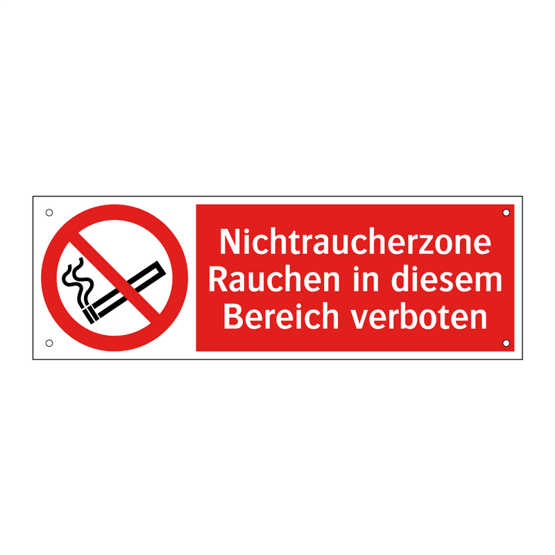 Nichtraucherzone Rauchen in diesem Bereich verboten
