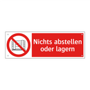 Nichts abstellen oder lagern