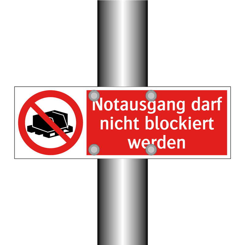 Notausgang darf nicht blockiert werden
