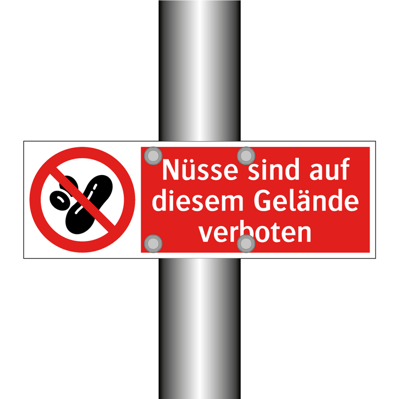 Nüsse sind auf diesem Gelände verboten