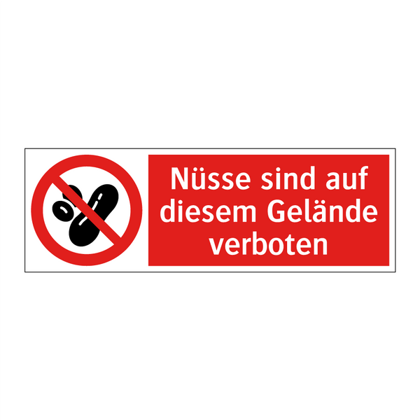 Nüsse sind auf diesem Gelände verboten