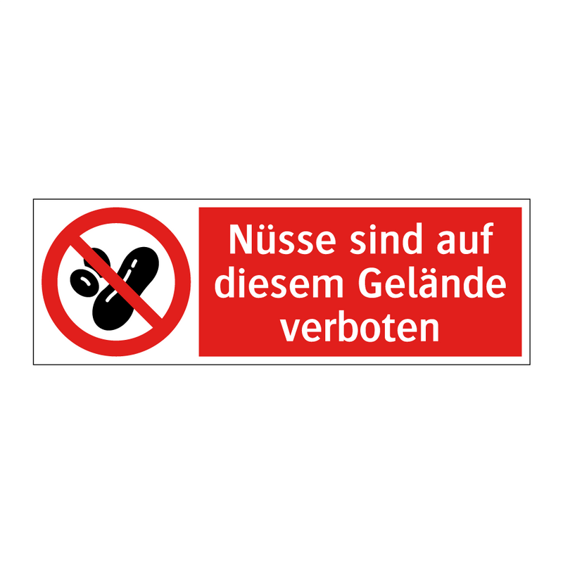 Nüsse sind auf diesem Gelände verboten