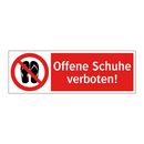 Offene Schuhe verboten!