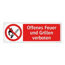 Offenes Feuer und Grillen verboten