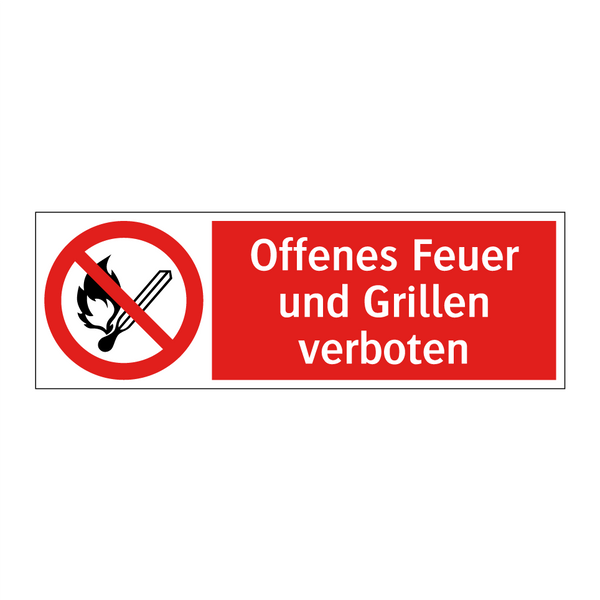Offenes Feuer und Grillen verboten