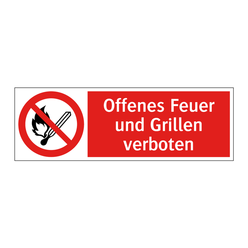 Offenes Feuer und Grillen verboten