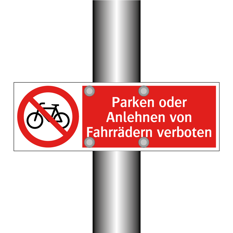 Parken oder Anlehnen von Fahrrädern verboten