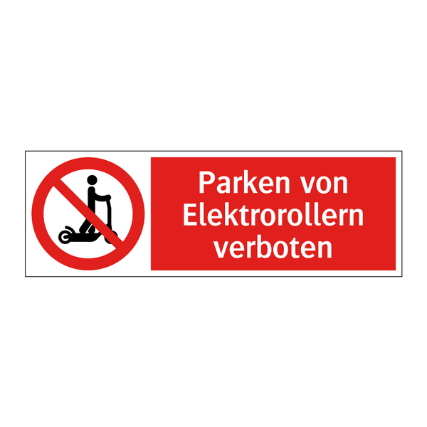 Parken von Elektrorollern verboten