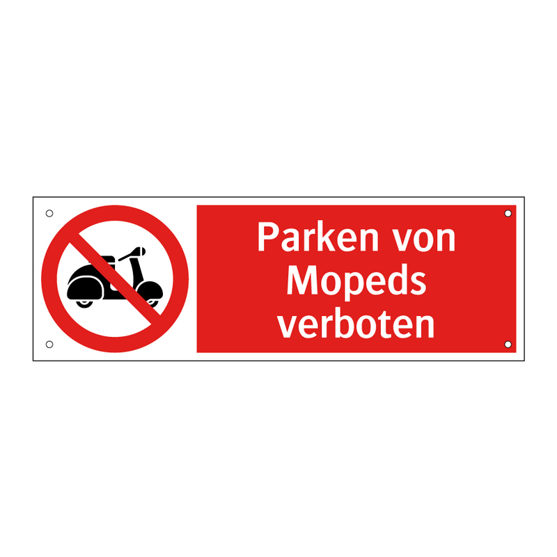 Parken von Mopeds verboten