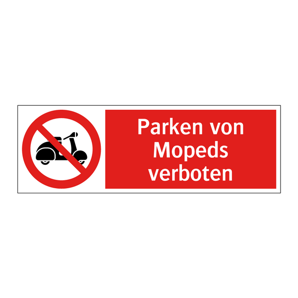 Parken von Mopeds verboten