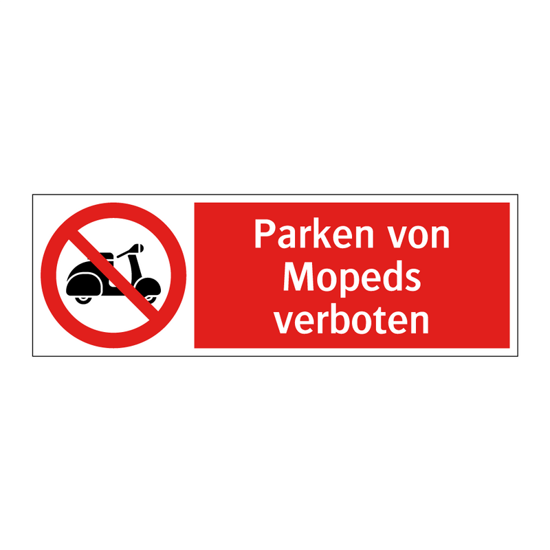 Parken von Mopeds verboten