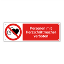 Personen mit Herzschrittmacher verboten