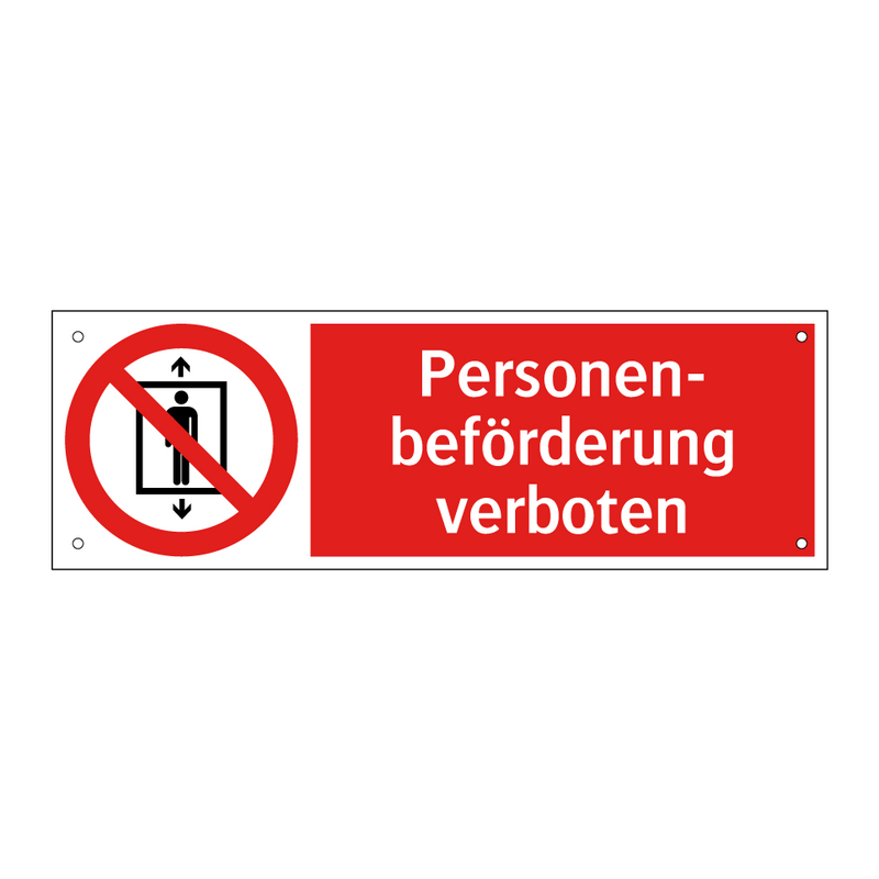 Personen- beförderung verboten