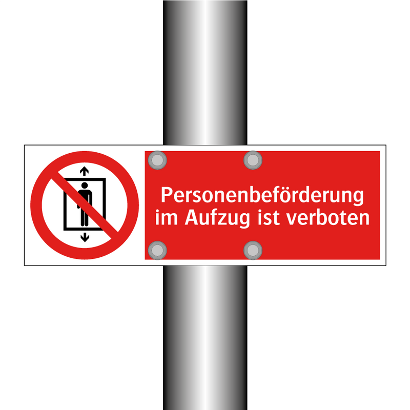 Personenbeförderung im Aufzug ist verboten