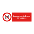 Personenbeförderung ist verboten