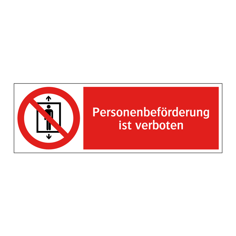Personenbeförderung ist verboten