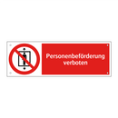 Personenbeförderung verboten