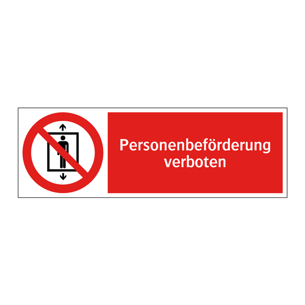 Personenbeförderung verboten