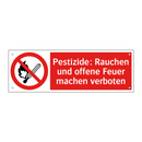 Pestizide: Rauchen und offene Feuer machen verboten