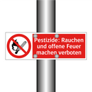 Pestizide: Rauchen und offene Feuer machen verboten