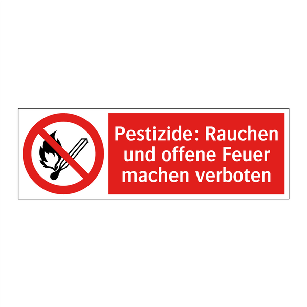 Pestizide: Rauchen und offene Feuer machen verboten