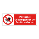 Pestizide: Unbefugten ist der Zutritt verboten!