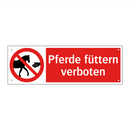 Pferde füttern verboten