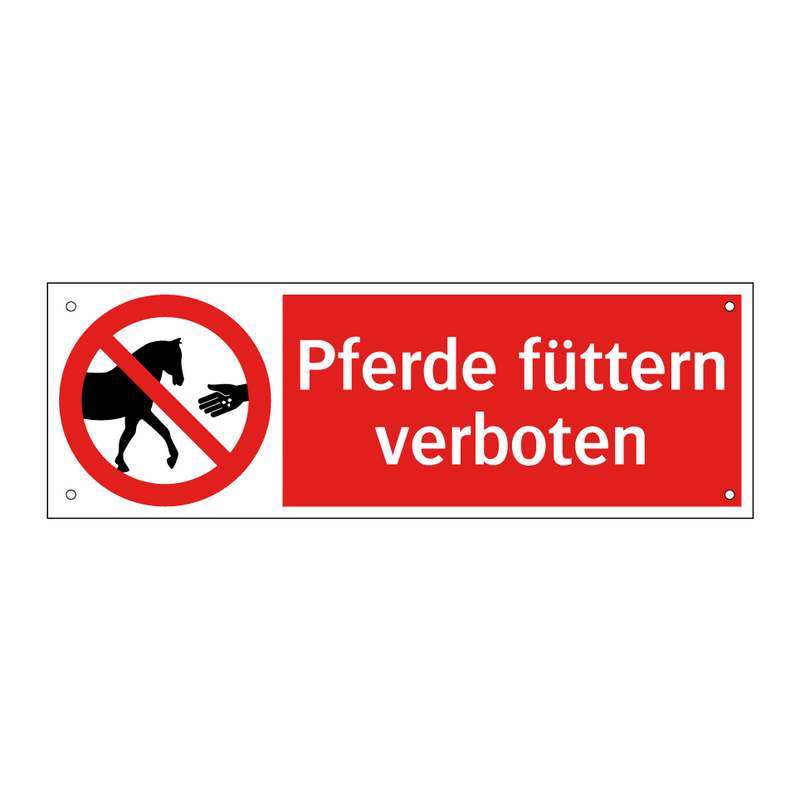 Pferde füttern verboten