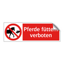 Pferde füttern verboten