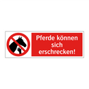 Pferde können sich erschrecken!