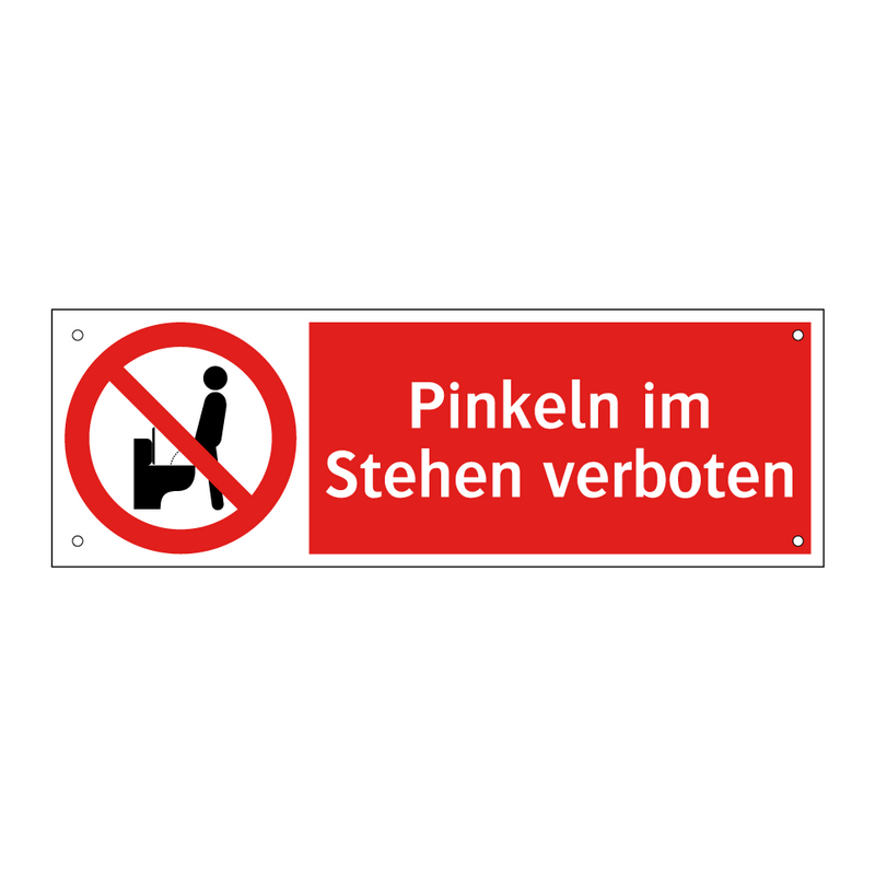 Pinkeln im Stehen verboten