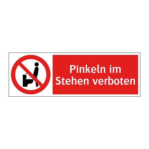 Pinkeln im Stehen verboten